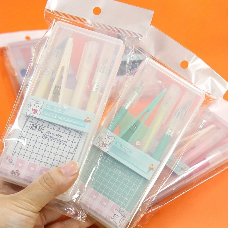 DIY Craft Tool Set with Cutting Pad, Precision Engraving Knife, and Sticker Dispenser  Includes Multiple Tools in  Organizer Box