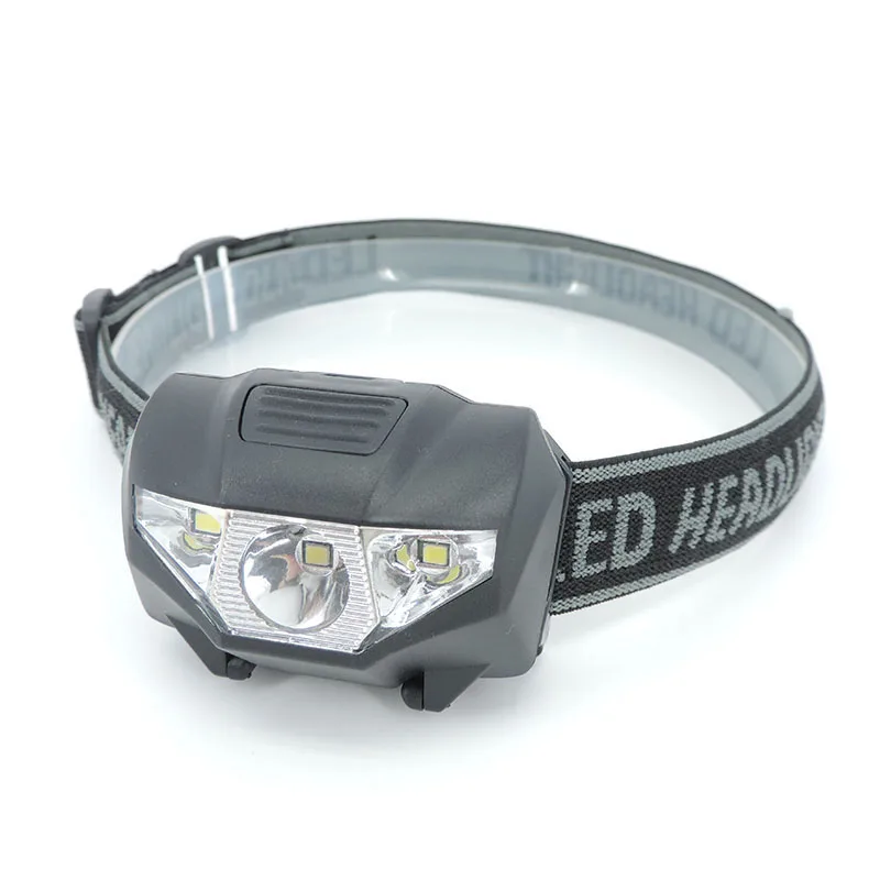 powerful small 3-Led Headlamp Headlight Head Torch Light AA AAA red white bright Frontal samll flashlight Lampe hiking Camping