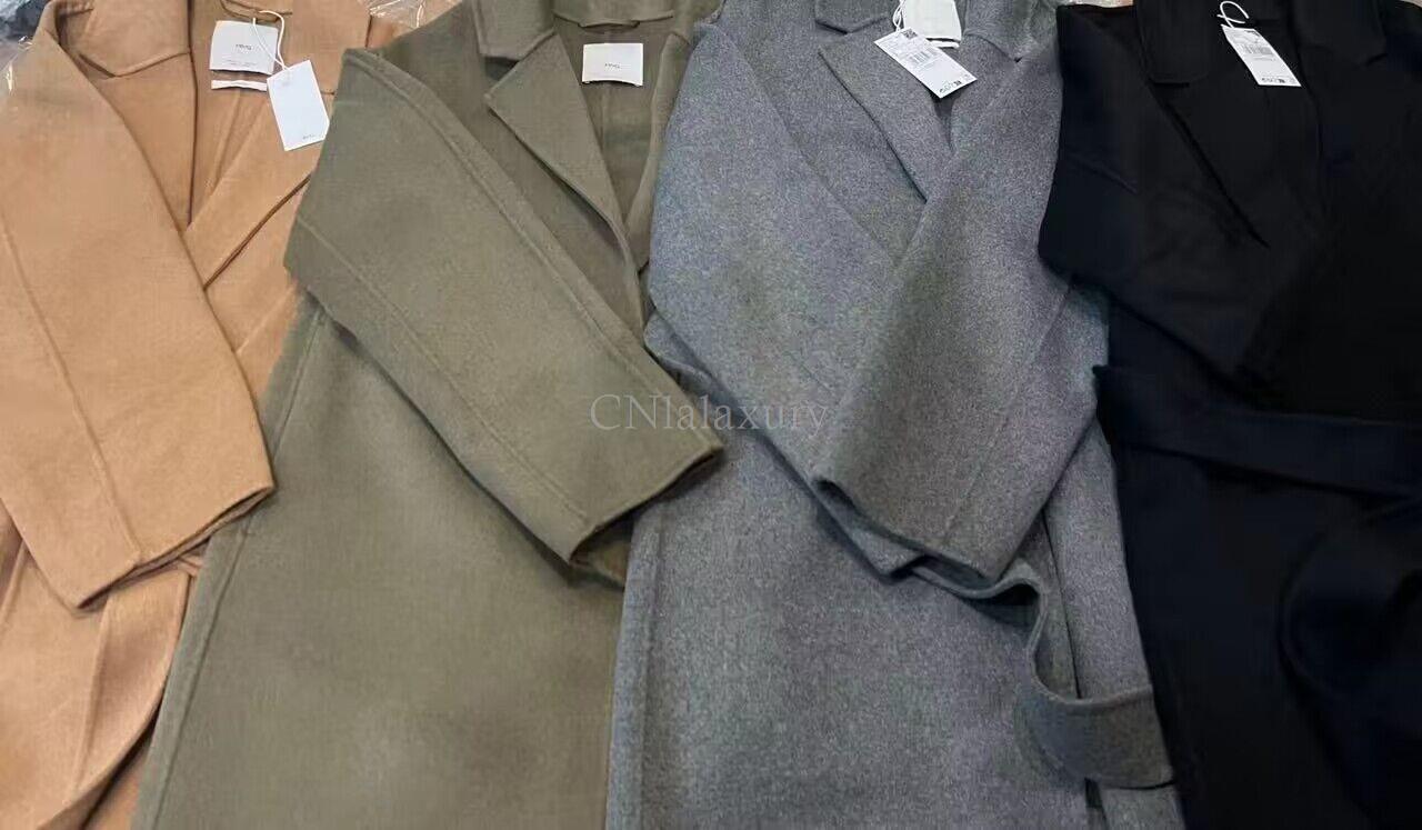 CNlalaxury 新しい女性ウールコート女性のクラシックレトロルーズロングウールコート女性のファッションストリートブレンドオーバーコート