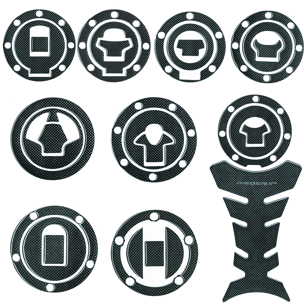 Estilo de fibra carbono combustível gás óleo tampa tanque almofada tankpad protetor adesivo para motocicleta universal para honda suzuki kawasaki yamaha