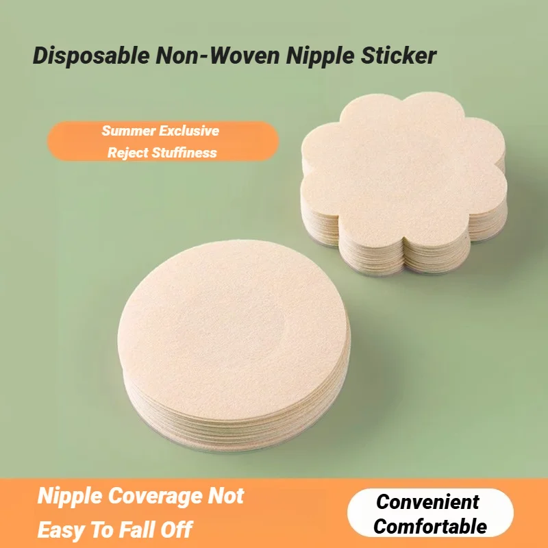 Bolsa desechable/caja de Metal pegatinas para el pecho sin costuras, transpirable, autoadhesivo, cómoda cobertura Invisible, cubierta para pezones para mujer
