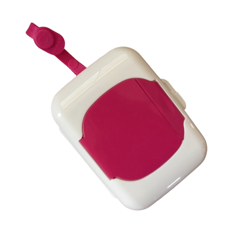 Suporte compacto para lenços umedecidos com alça, recipiente lenços umedecidos para fraldas recarregáveis, caixa para