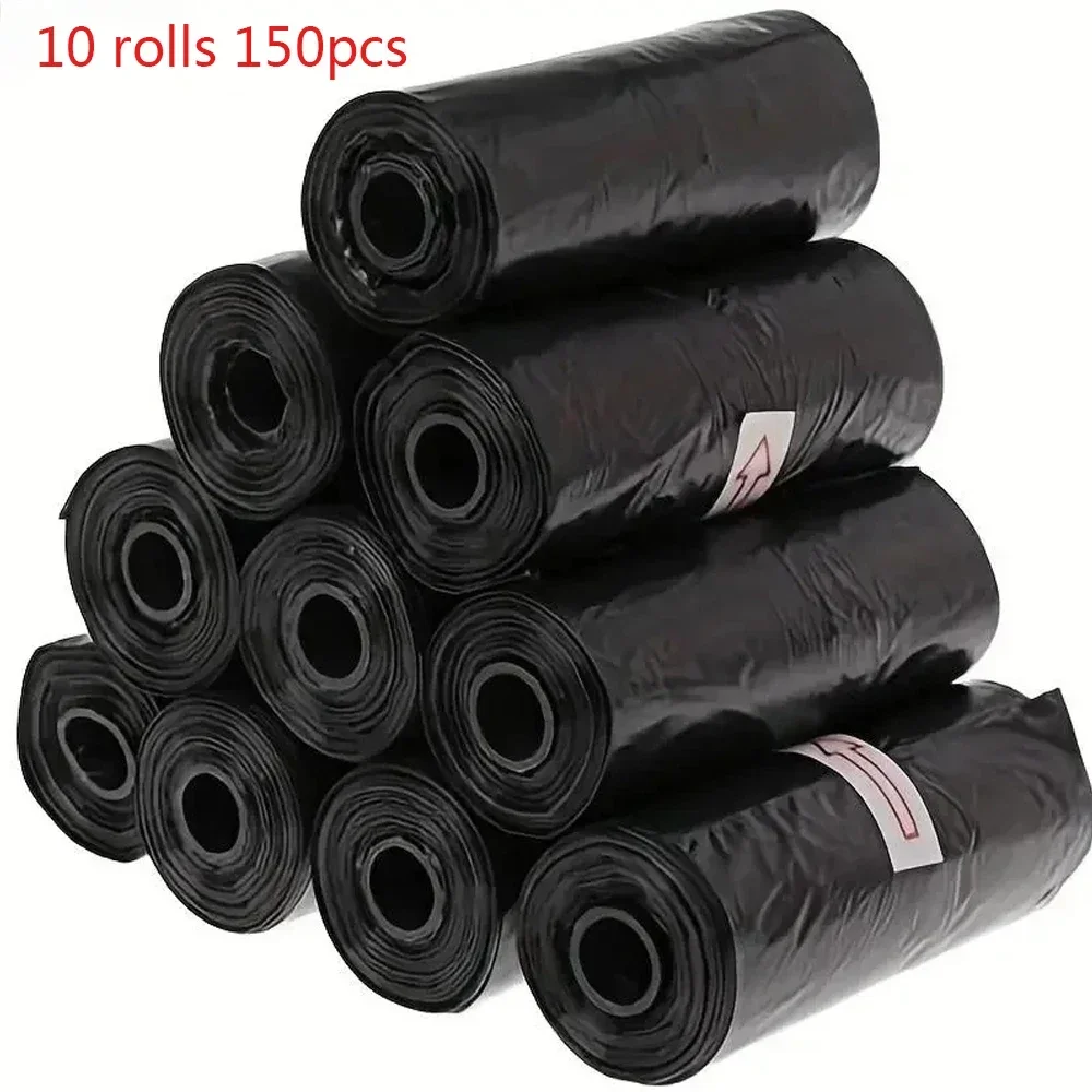 5-10 rollos de suministros para mascotas, bolsas para excrementos de perros, gruesas y fuertes, a prueba de fugas, limpieza para cachorros y gatos, rollos de bolsa para excrementos, limpieza al aire libre
