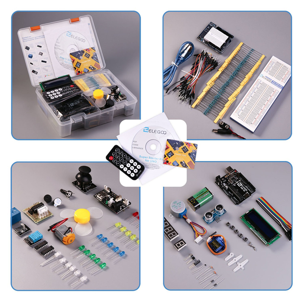 ELEGOO UNO Project Super Starter Kit with Tutorial and UNO R3 Compatible with Arduino IDE DIY Electronic Kit