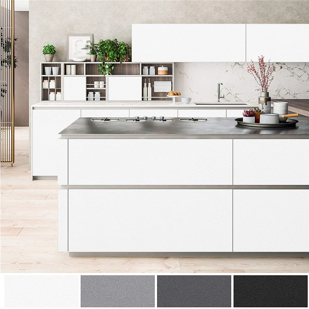 Waterpoof Matte Hình Nền Màu Trắng Xám Đen Vinyl Tự Dính Nhãn Dính Cho Tường Đồ Nội Thất Phòng Khách Liên Hệ Với Giấy Trang Trí Nội Thất