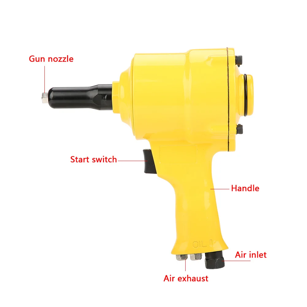 KP-705P pneumatique riveteuse pistolet poignée Rivet pistolet alimenté par Air rivetage outil 2.4/3.2/4.0/4.8mm pistolet à rivets outil de rivetage pistolet de rivetage