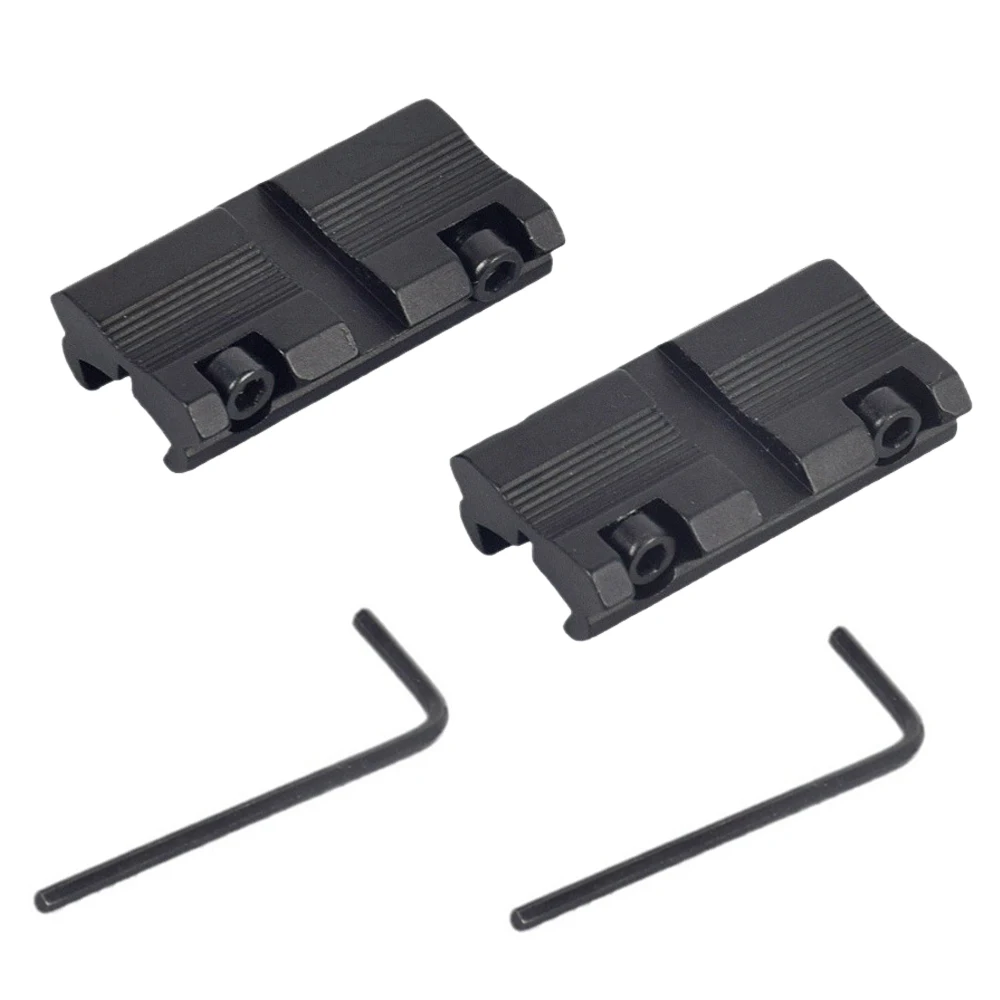 2pcs Tactical Picatinny 11mm Dovetail To 7/8" 20mm Weaver  Adapter Rifle Scope Mount Tactical Hunting Accessories