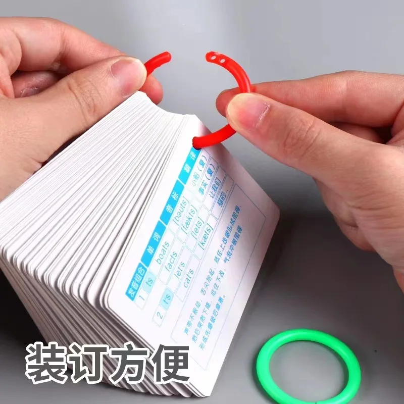 50 Pcs 15mm Plastic Ring Binder DIY Albums Circle Loose-leaf Book Hoops Opening Office Binding Supplies Photo Album