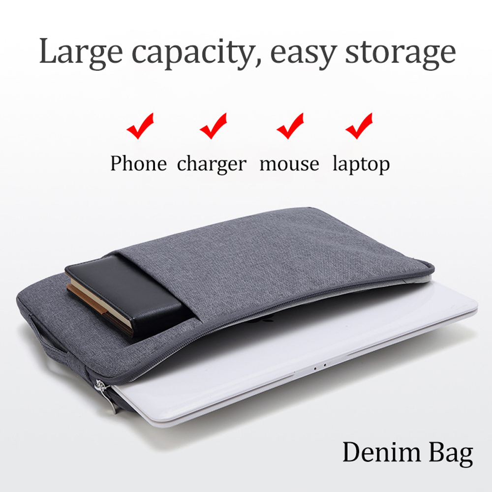 Torba na laptopa do Macbook Air m2 Case 13 13.3 14 15 16 Wewnętrzna pęcherz do Macbook Pro Air M1 Lenovo Dell HP Huawei Xiaomi Denim Bag