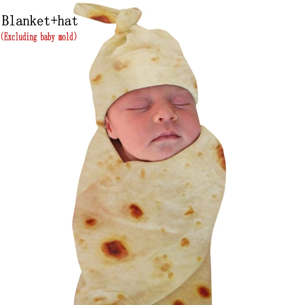 1 Bộ Chăn Mền Cho Bé Bé Bột Tortilla Đầm Mùa Đông 100% Dép Nỉ Cho Bé Đầm Bọc Ngủ Đầm Bọc + Nón Cho Bé tờ