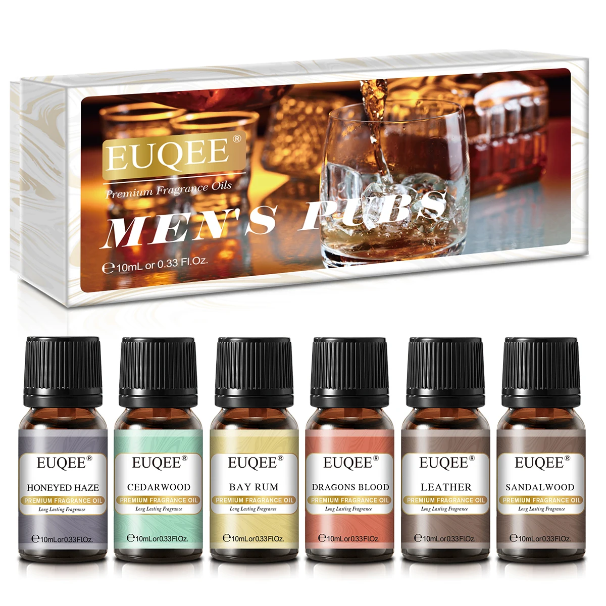 EUQEE 6pcs Fragrance Oils Set 10ml Aroma Oil Gift Box For Humidifier Diffuser Candle Soap Making Air Freshener