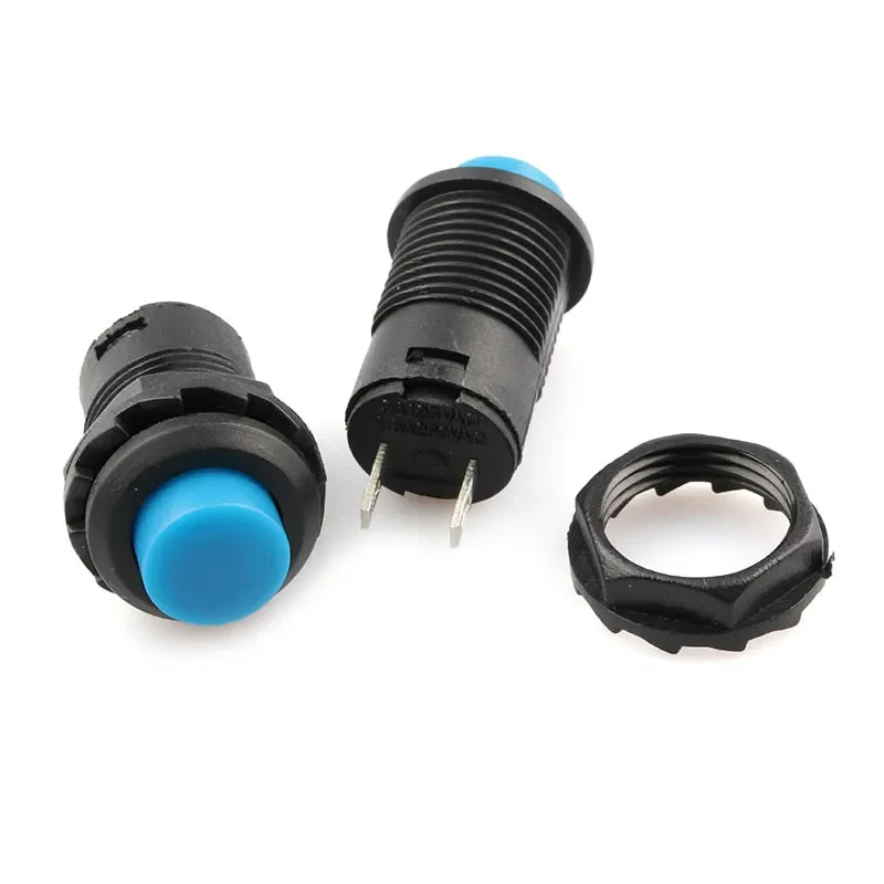 6 uds interruptores de botón momentáneo/bloqueo automático DS427 DS428 12mm interruptor de botón de encendido apagado 3A /125VAC 1.5A/250VAC DS-427 DS-428
