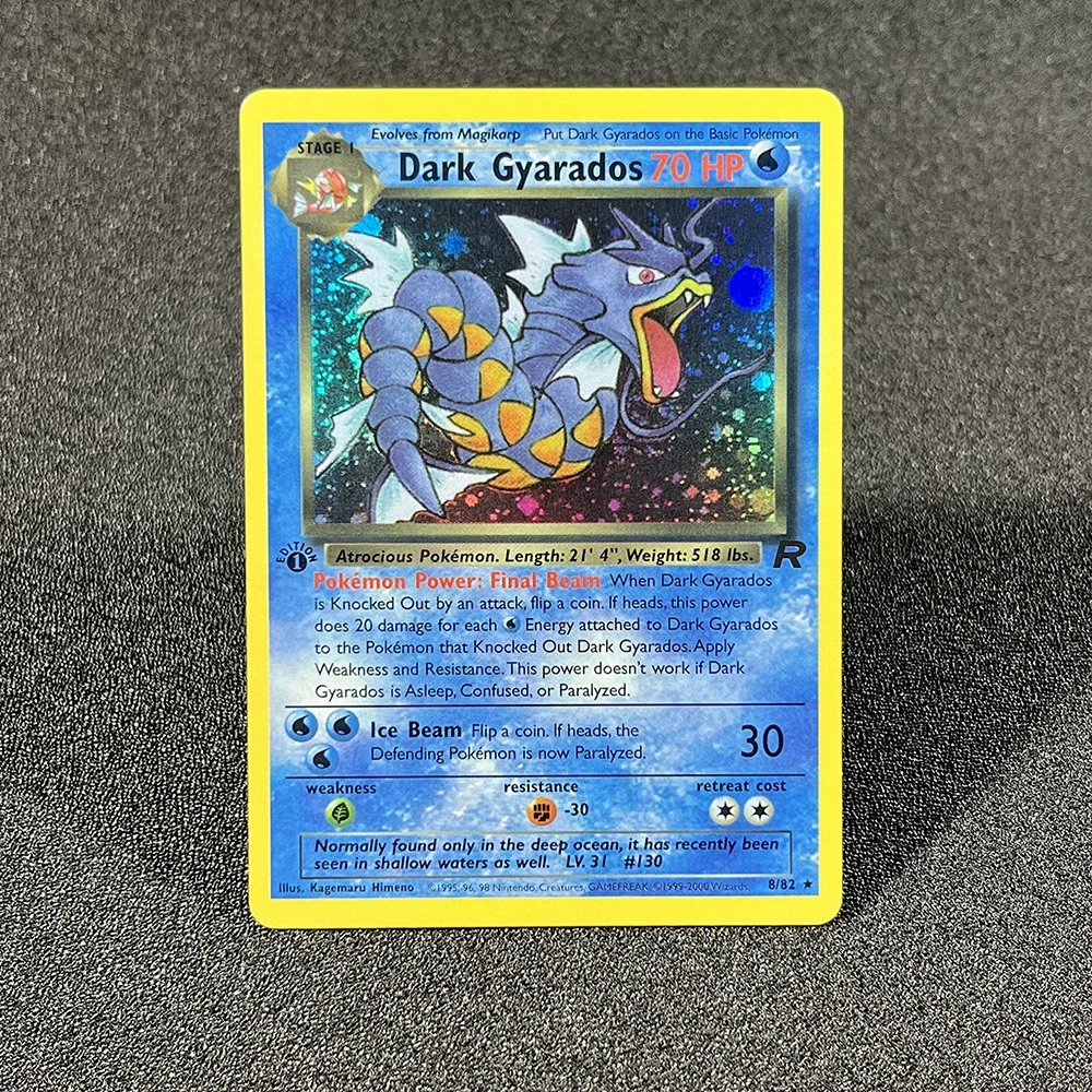 Pokémon Single Cards Classic Team Rocket Dark Charizard Dragonite Blastoise Rainbow Energy Customized Foil Card Collection PROXY
