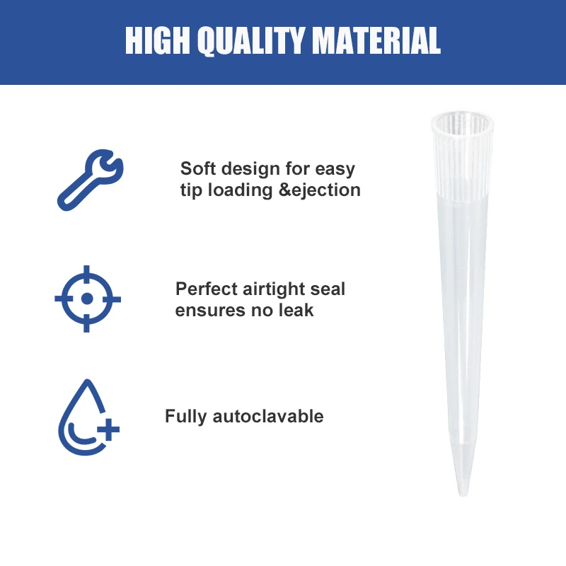 Westtune Laboratory 10ul 200ul 1ml 5ml 10ml Punte per pipette per pipette liquide da laboratorio, punte per pipette universali