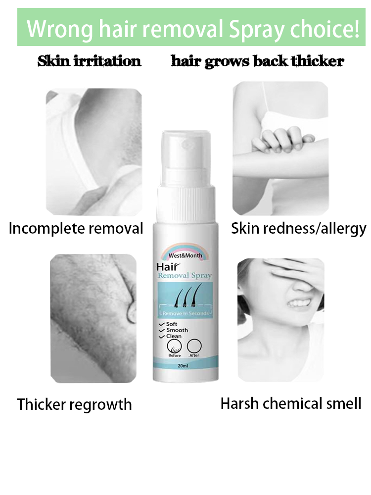 Eliminates Body Hair Spray Permanent Hair Removal  Safe for legs arms underarms and bikini area Moisturizing Slower Regrowth