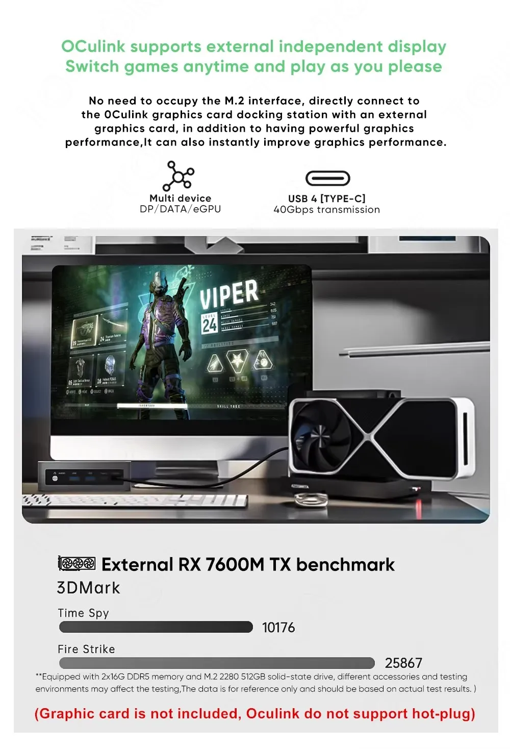 New Version Mini PC Oculink AMD Ryzen AI 9 HX 370 365 7 PRO 360 USB4.0 2xDDR5 2xPCIe4 Desktop Gaming Computer Windows 11 WiFi6