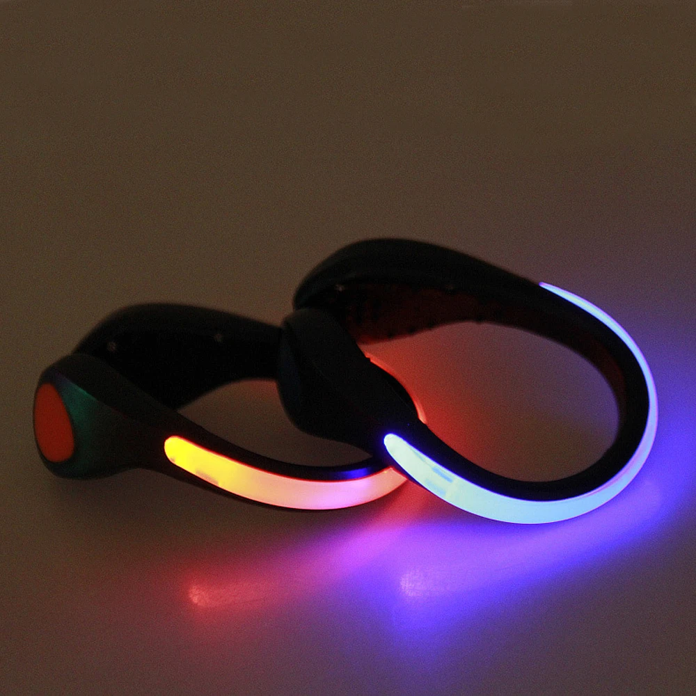 Réinitialisation de chaussure lumineux à LED, clip de chaussure, lumière forte, avertissement de sécurité nocturne, course à pied, vélo, vélo