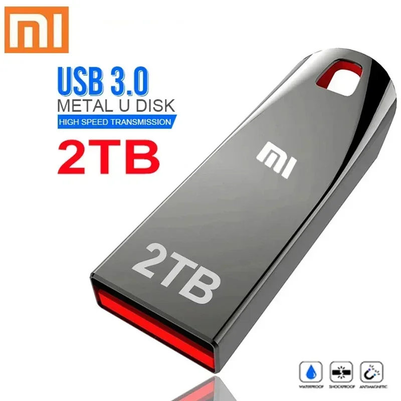Unidades Flash Usb 3,0 de Metal de 2TB, Pendrive de alta velocidad, unidad Usb de 1TB y 512GB, Memoria SSD portátil, adaptador de TYPE-C de disco Flash Usb