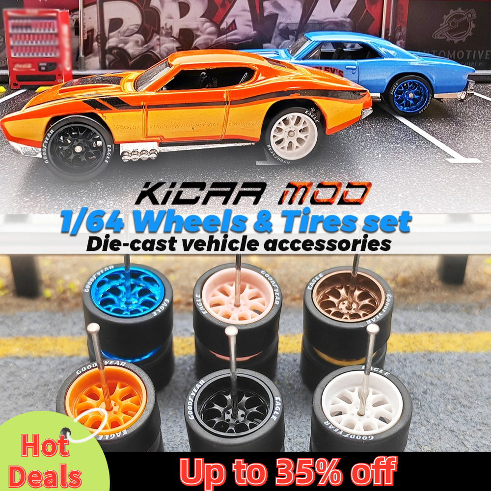 Ruedas 1/64 con neumáticos de goma BBS LM-R piezas de reacondicionamiento de gran tamaño para coche modelo fundido a presión Hot Wheels Matchbox Tomica D: 13mm 1 Juego