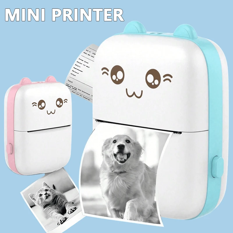 58mm mini impressora térmica portátil sem fio bluetooth bolso impressora compatível com ios android para casa tags impressão de fotos