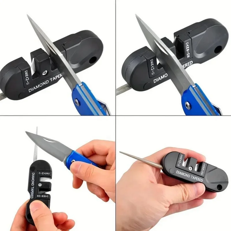 แบบพกพาทังสเตนเซรามิคคาร์ไบด์มีด Whetstone Sharpener เครื่องมือ Camp กลางแจ้งมีด Sharpener
