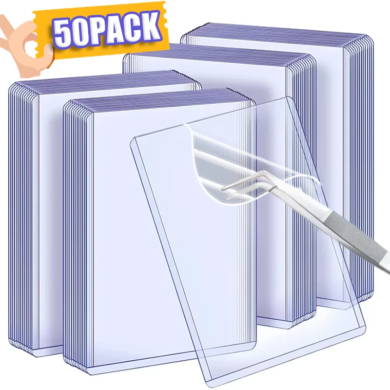 1-50Pcs 35PT Clear Toploaders Kpop idol Photocard Sleeve Anti-scratch 3X4" PVC DIY Gaming Trading Card HD Plastic Collect Holder