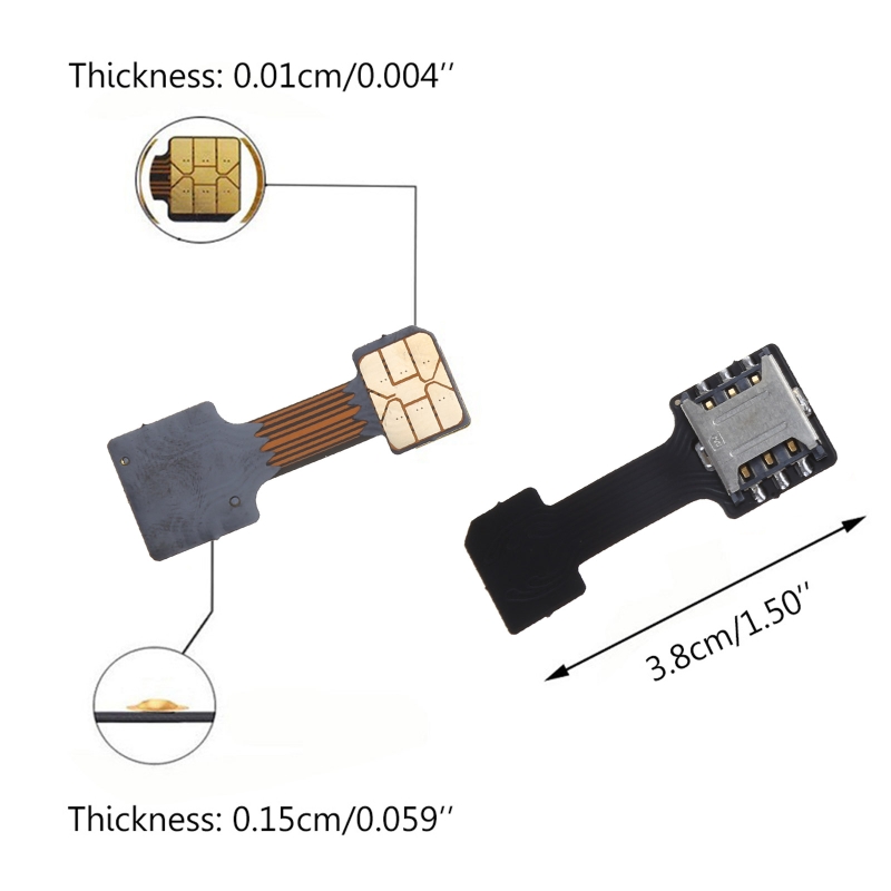 Dual-SIM + Zwei-in-eins-horizontaler SD-Adapter Phone Extender 4G-Mobiltelefon für Android Phone Extender für