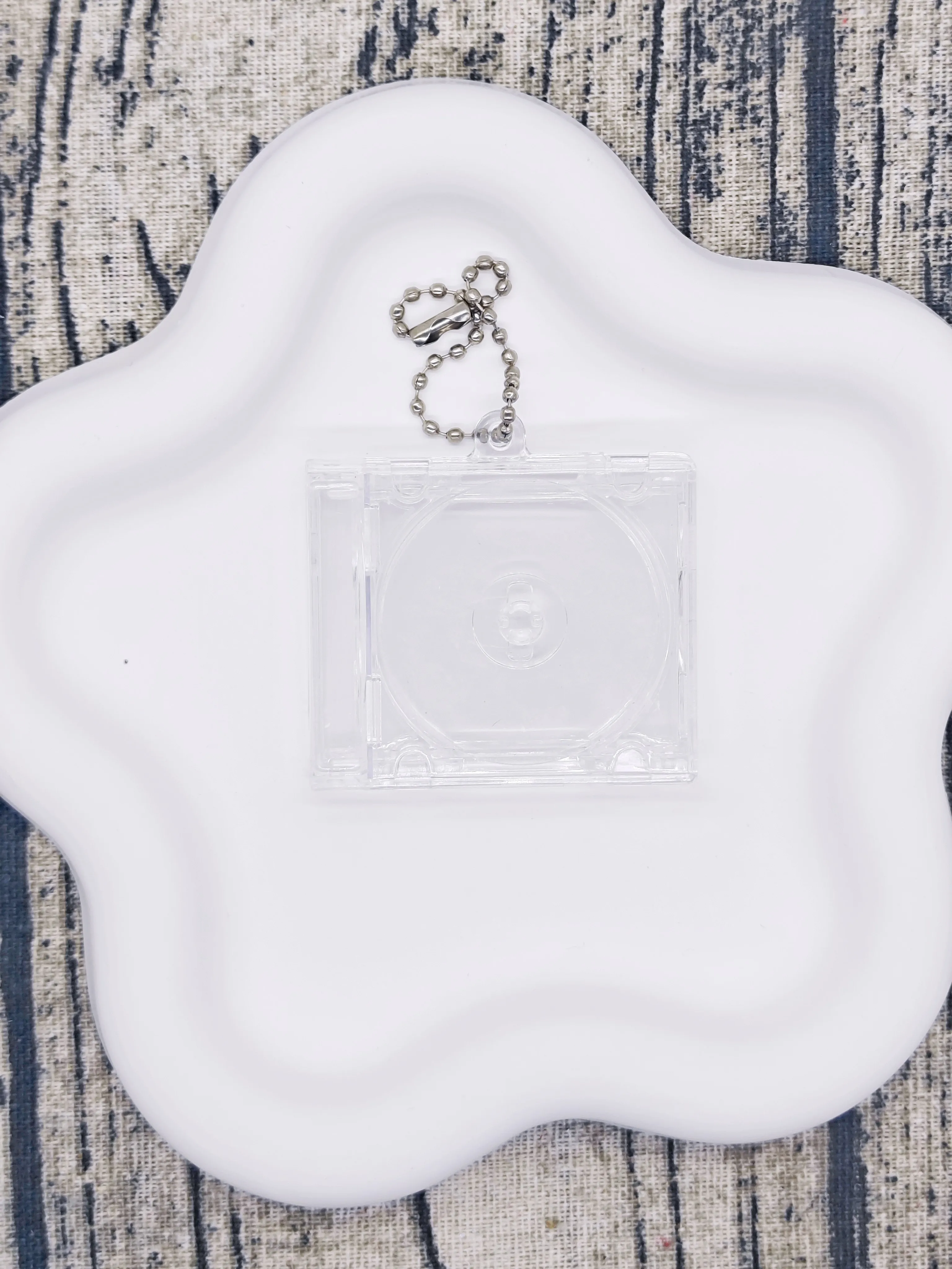 1pcs Custom Mini Album CD  Blank Case for DIY Keychains with NFC Smart Backpack Hanging Decor Chain/Clip