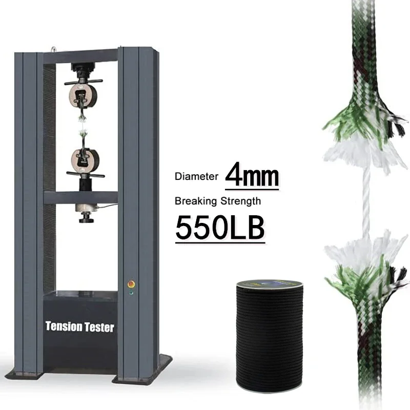 Corda paracord militar 550, 100m 50m 31m, 7 fios, 4mm, cabo de paraquedas, acampamento ao ar livre, equipamento de sobrevivência, pulseira diy, linha de barraca