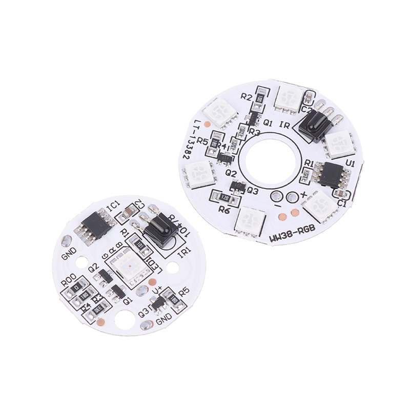 Panneau lumineux LED rond couleur RGB, Source de lumière basse tension DC 5V, interrupteur, télécommande pour Base d'ornement, bricolage