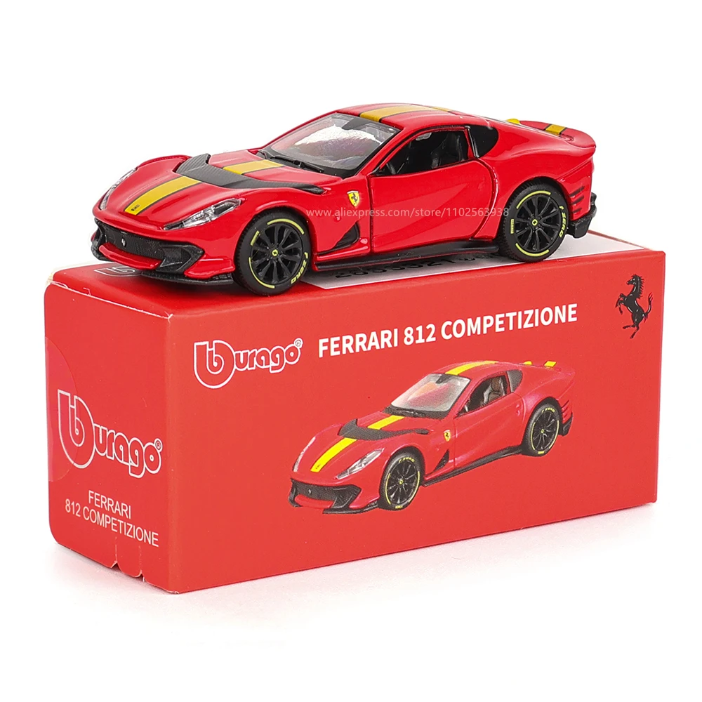 Bburago 1:64 oryginalny Ferrari SP1 812 COMPETIZIONE ENZO F40 F12TDF SF90 seria modeli samochodów dla dzieci boże narodzenie chłopiec zabawki prezentowe