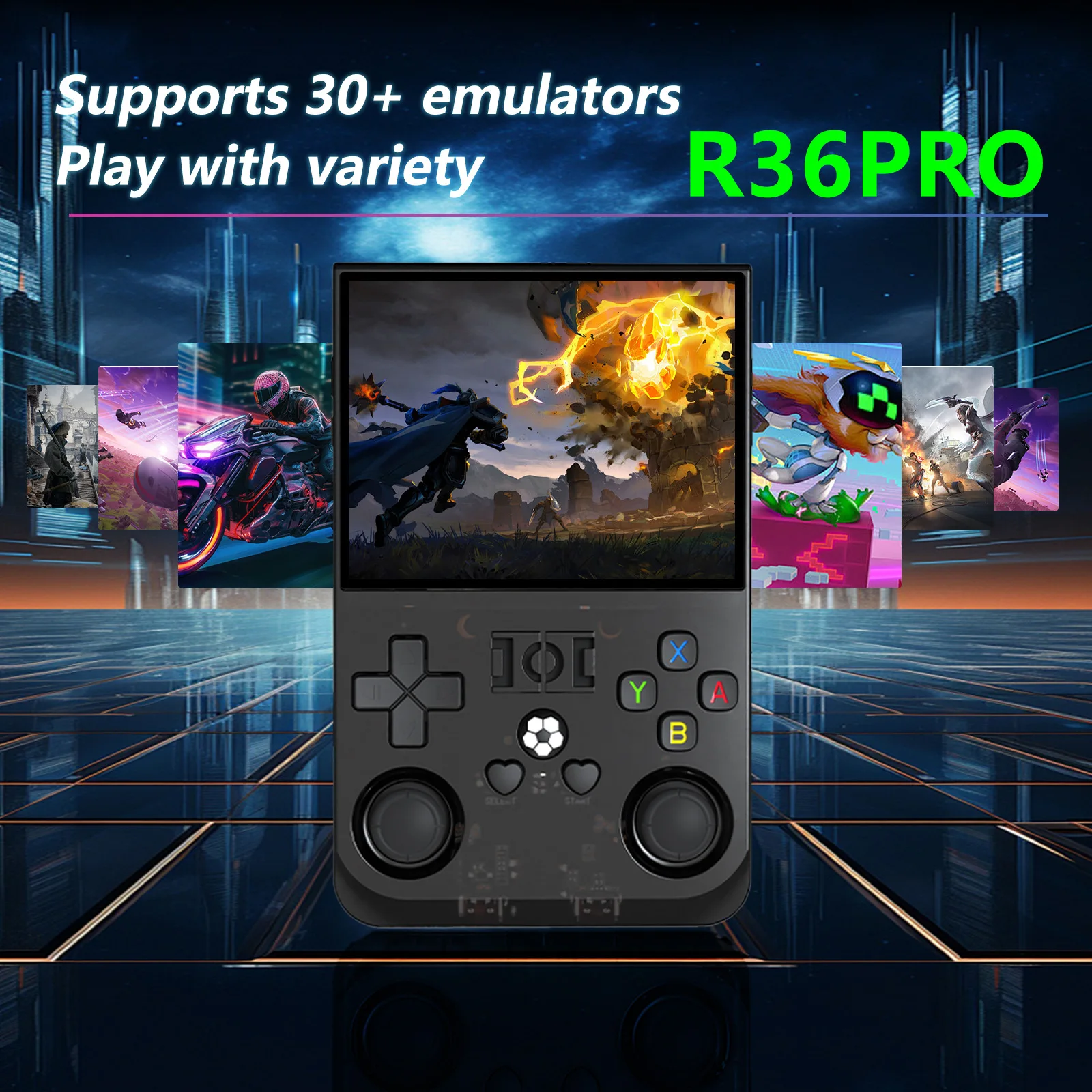 Consola de juegos R36S Pro Retro 128gb Consola R36sPor tatil K36 Konsole Consolle Jeux GamBoy Max Videojuego portátil