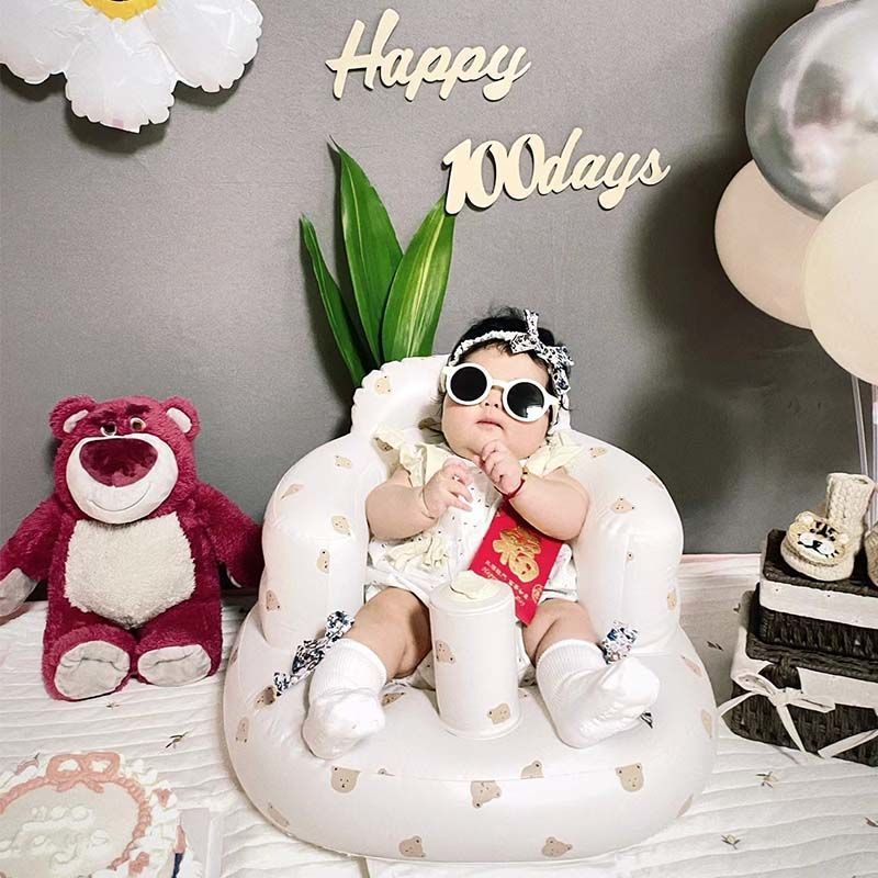 Inflatable เด็กที่นั่งโซฟาสตูลห้องน้ําเด็กพักผ่อนเก้าอี้พับเด็ก Feeding เก้าอี้รับประทานอาหารการเรียนรู้นั่งที่นั่ง