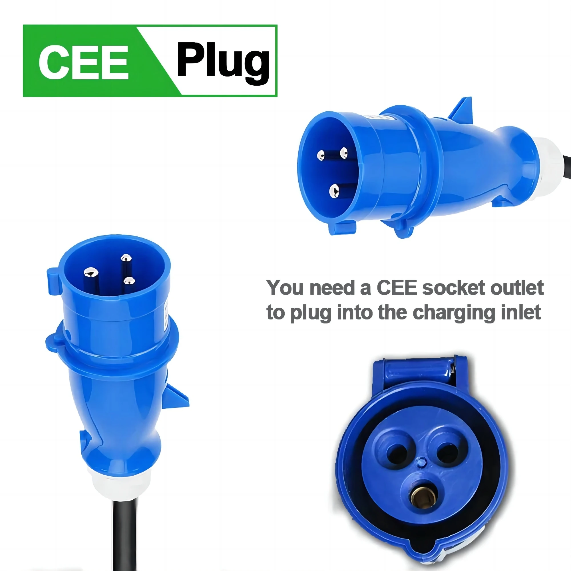 Teschev ポータブル EV 充電器 220V 7KW J1772 Type1 IEC62196 Type2 GBT 充電器 32A 調整可能な電流充電器電気自動車用