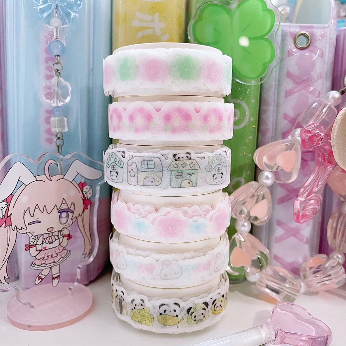 MINKYS Kawaii 3M Washi Masking Tape Scrapbooking Journal Decorative Adhesive Tape Hand Book Material Stationery