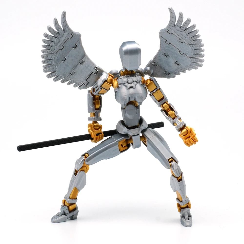 3D Printed Mannequin Dummy 13 Angel Demon Series Action Figures Toys Multi-Jointed Movable Shapeshift Robot Parent-child Games
