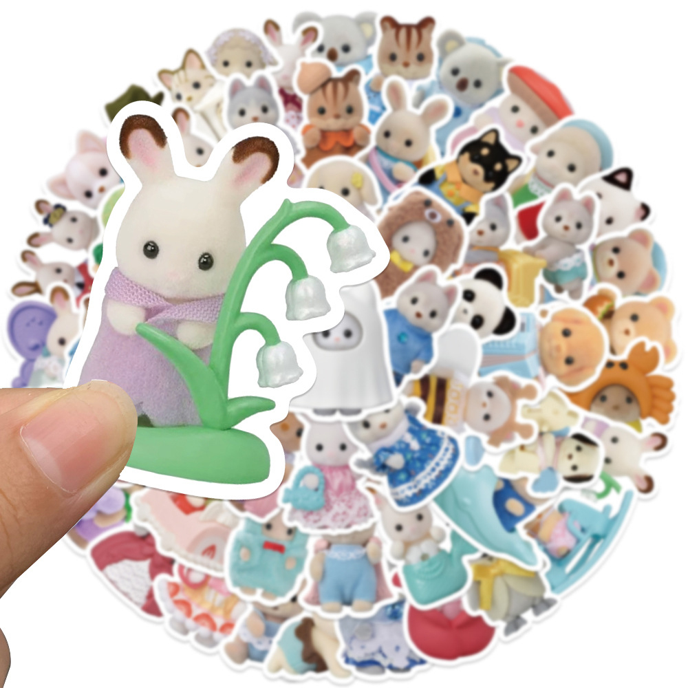 10/30/55pcs Kawaii Calico Critters สติกเกอร์สําหรับแล็ปท็อปสมุดภาพกันน้ําการ์ตูน Graffiti Decals เด็กน่ารักสติกเกอร์ของเล่นตกแต่ง