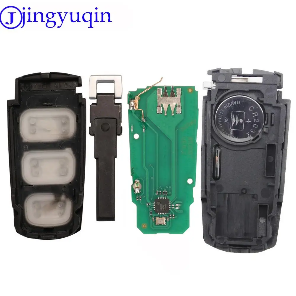 Jingyuqin Chave remota de carro inteligente com 3 botões e chip ID48 3C 0959752 BA 433MHZ ID48 para VW Passat B6 3C B7 Magotan CC
