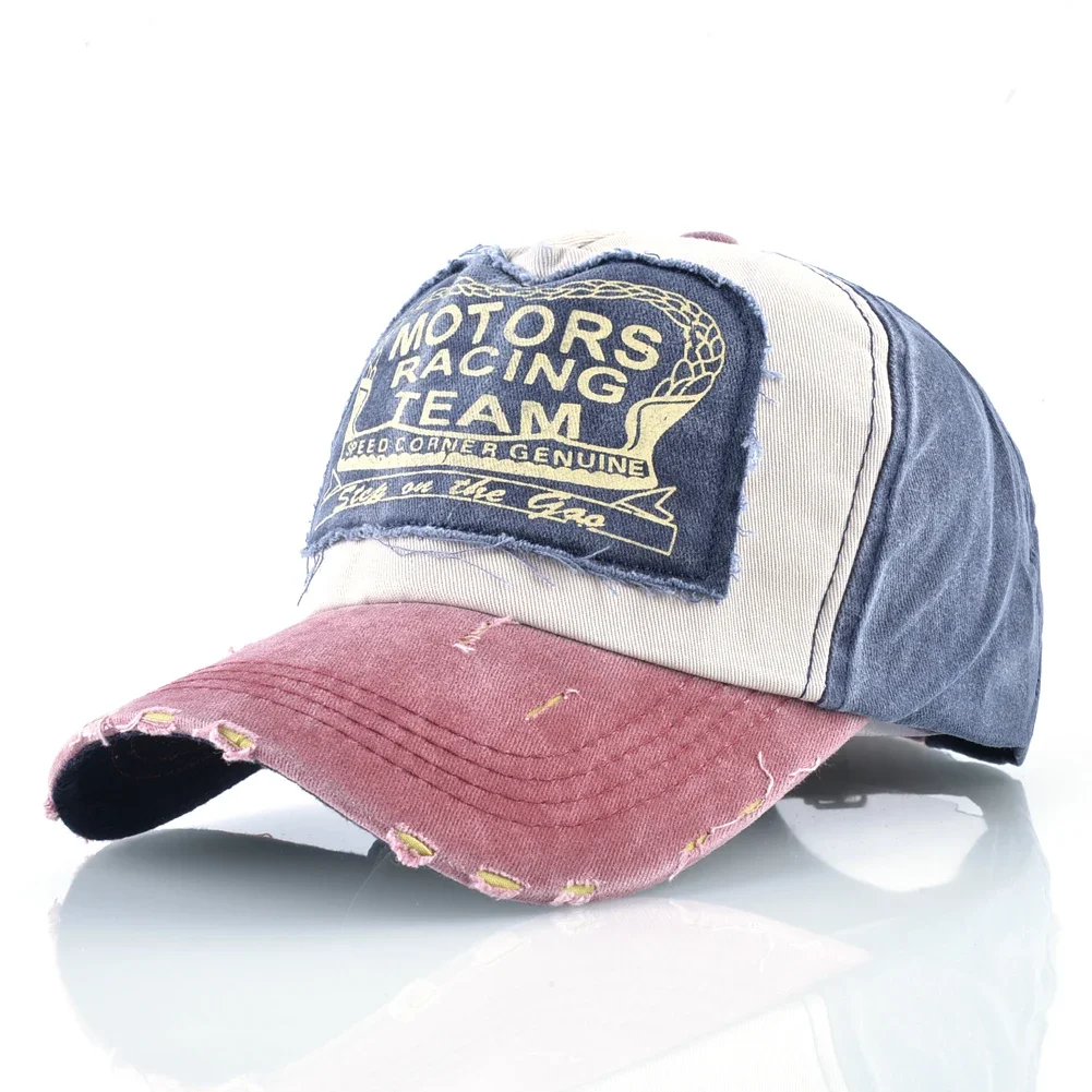 Vintage Washed Cotton Baseball Cap with Fashion Letter Patch for Men and Women - Unisex Hip Hop Snapback Hat