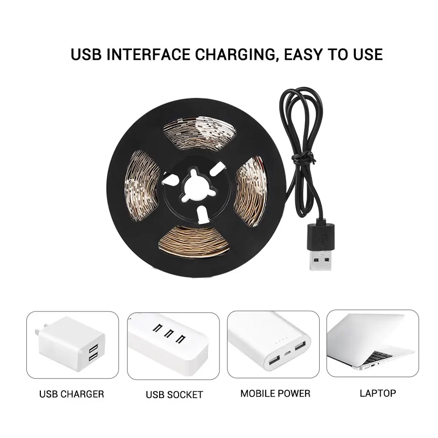 USB Full Spectrum LED Planta Crescer Luz Tira, Phyto Lâmpada, Vegetal, Flor, Mudas, Barraca, DC, 5V, 2m, 3m