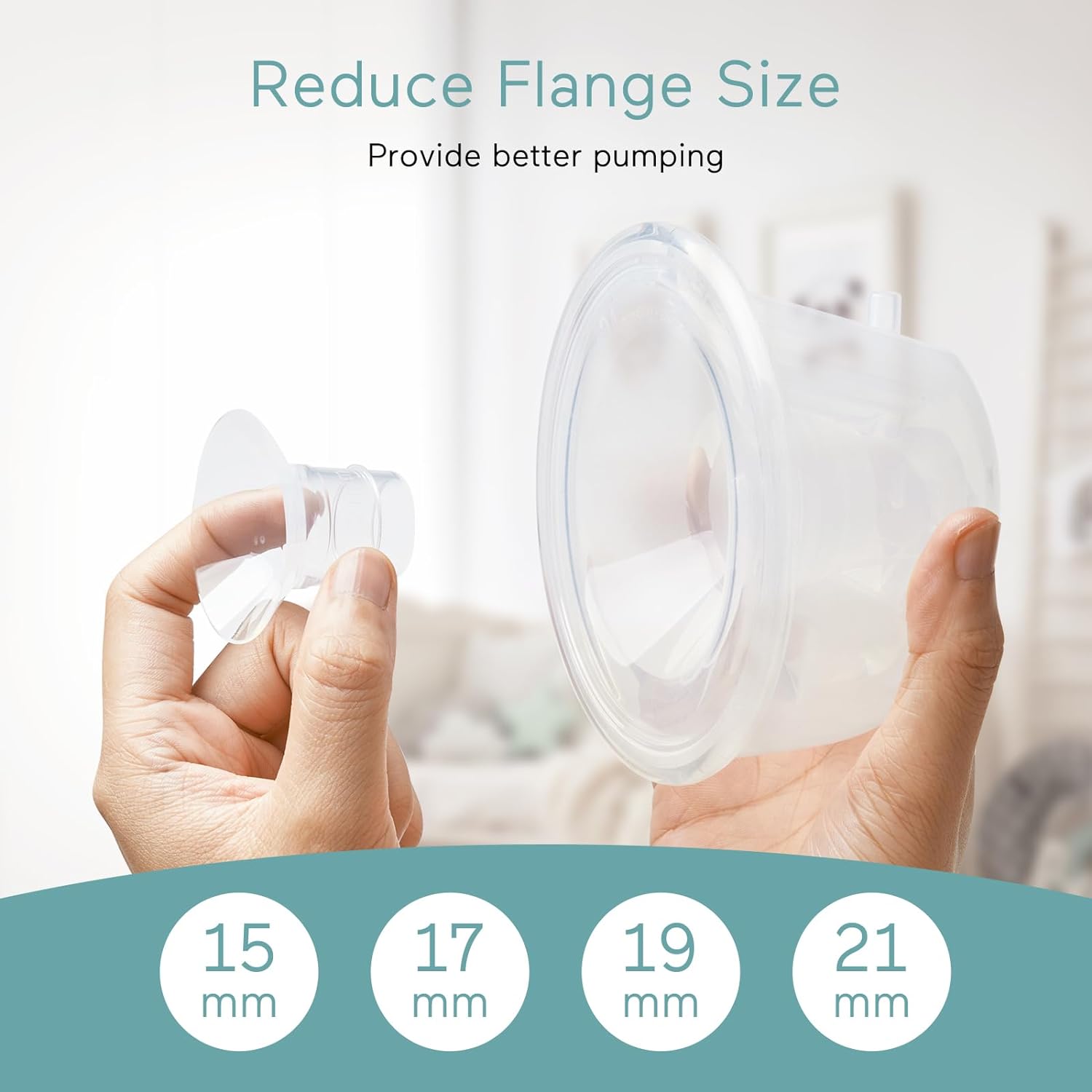 หน้าแปลนแทรก 8PCS 15/17/19/21 มม.,เหมาะสําหรับ Momcozy S12pro/S9pro/S9/S10/S12, สําหรับ Medela/Tsrete/Spectra/Bellababy 24 มม.หน้าแปลน