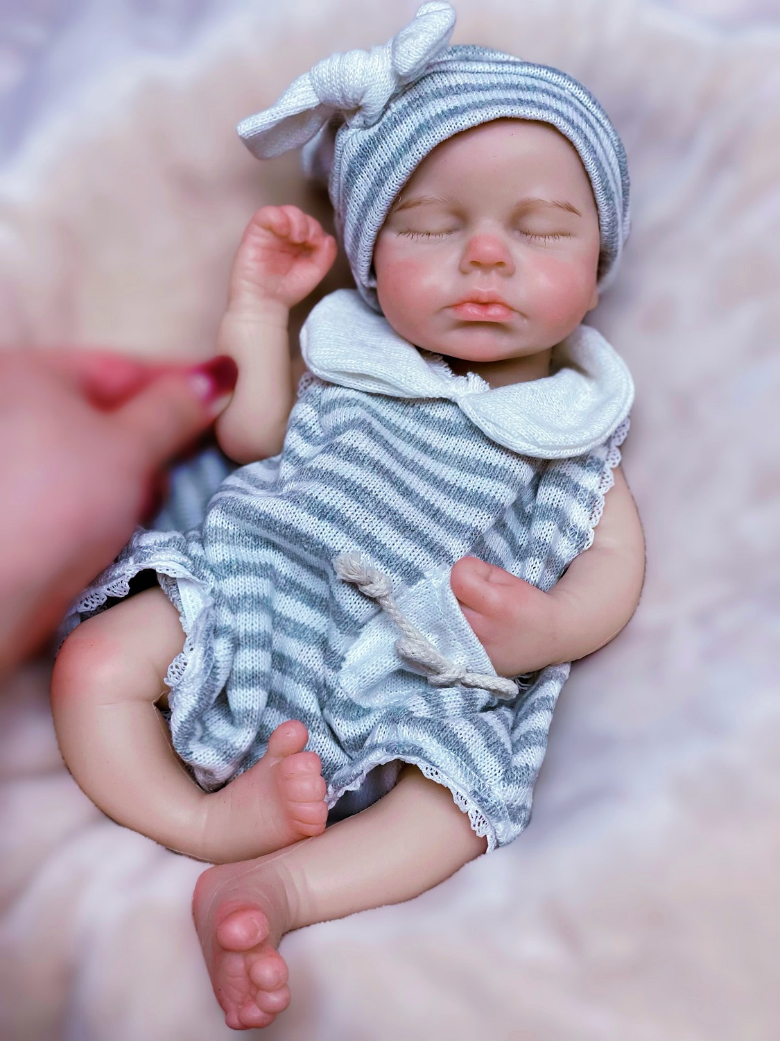 33cm pode abrir boca corpo inteiro silicone sólido loulou bebe reborn menina e menino toque macio bebe reborn corpo de silicone