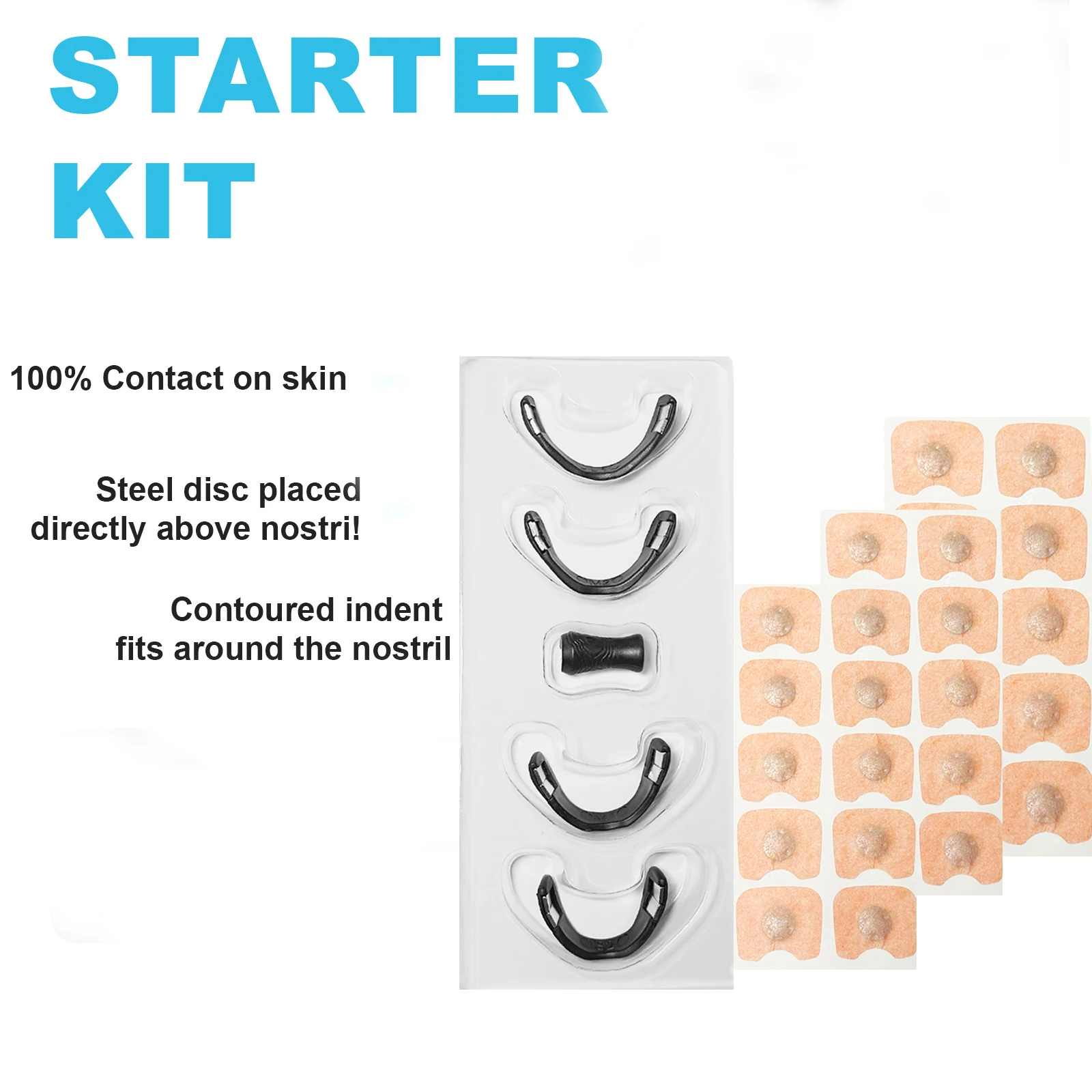 15/30days Magnetic Nasal Breathing Dilators Starter Kit for Nose Improve Sleep Quality Snoring Anti Snoring Sleep Mouth Tape