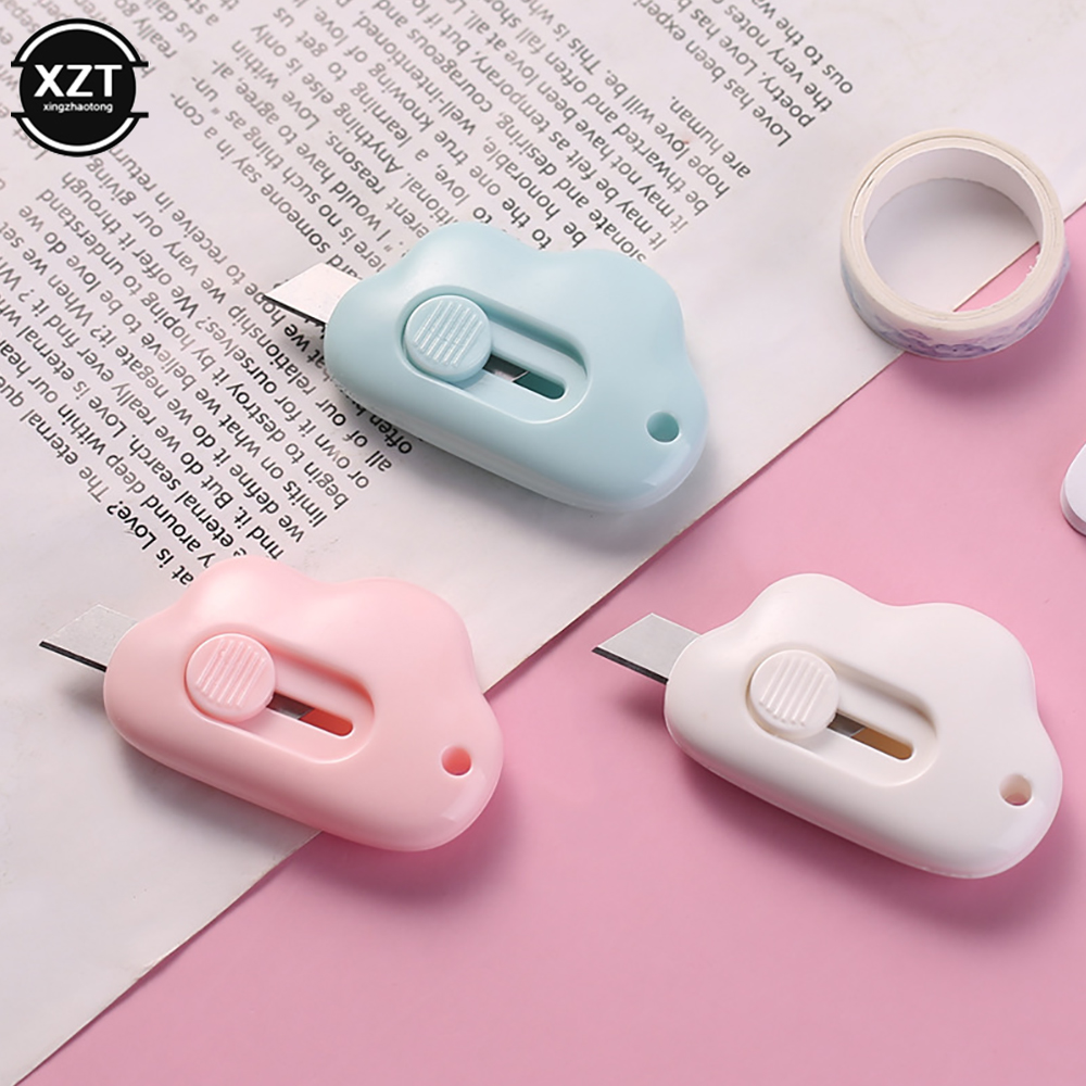 Creative Cute Cloud Art Knife Color Mini Portable Multi-purpose Knife Paper Knife Blade Office Stationery Cutting Supplies Tool