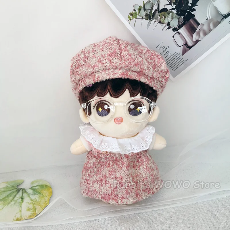 Mini Plush ตุ๊กตาอุปกรณ์เสริมสําหรับ 20 ซม.เกาหลี Kpop EXO Idol ตุ๊กตาผ้าใบรองเท้าหนังรองเท้าแว่นตากล้องของเล่นแฟนของขวัญ Collectio