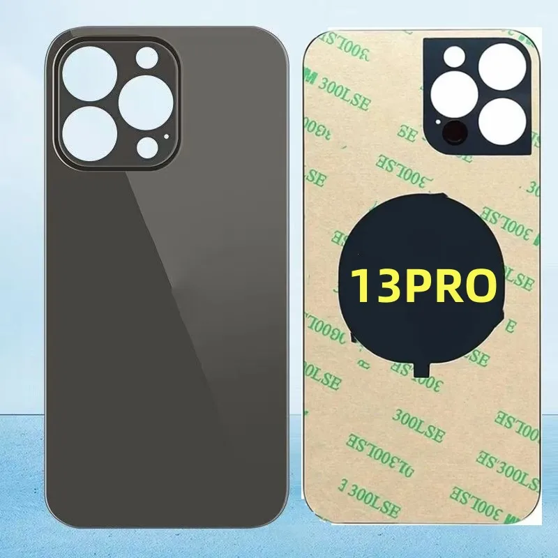 Zurück Glas + 3M kleber Für IPhone 13 Pro-13 Pro Max Zurück Abdeckung Glas Schnelle Ersatz Gehäuse Batterie Abdeckung große Loch Hinten Glas