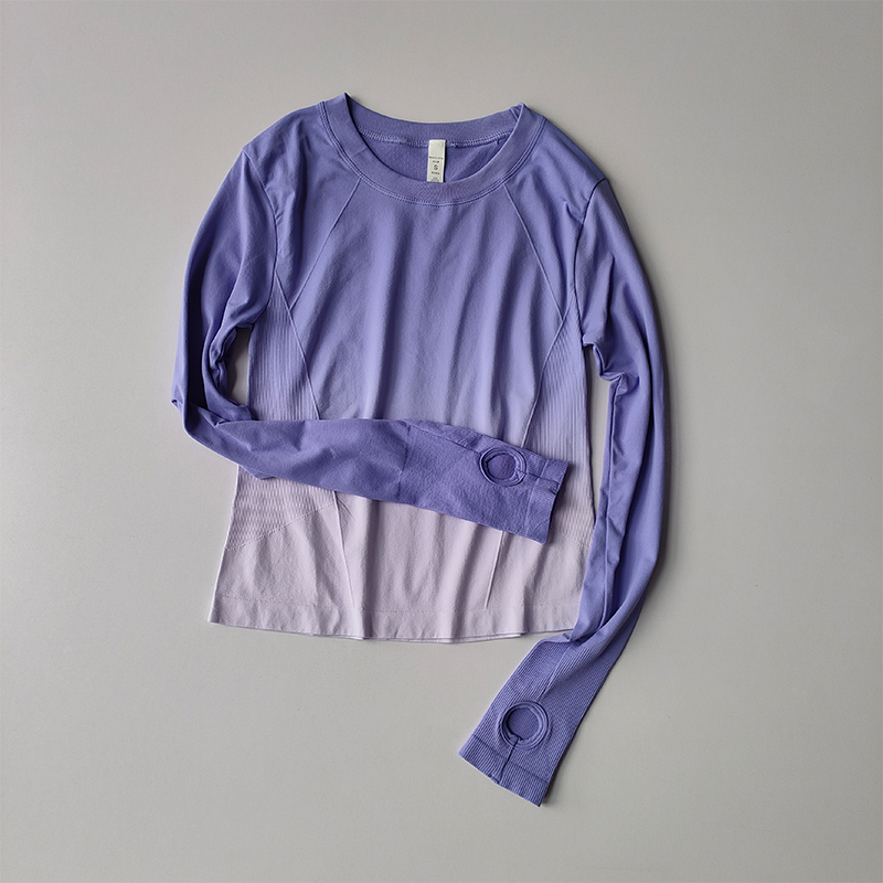 Camiseta deportiva adelgazante Gradual para mujer, traje de Fitness ajustado, Top de secado rápido, traje de Yoga, entrenamiento, ajustado, mangas largas