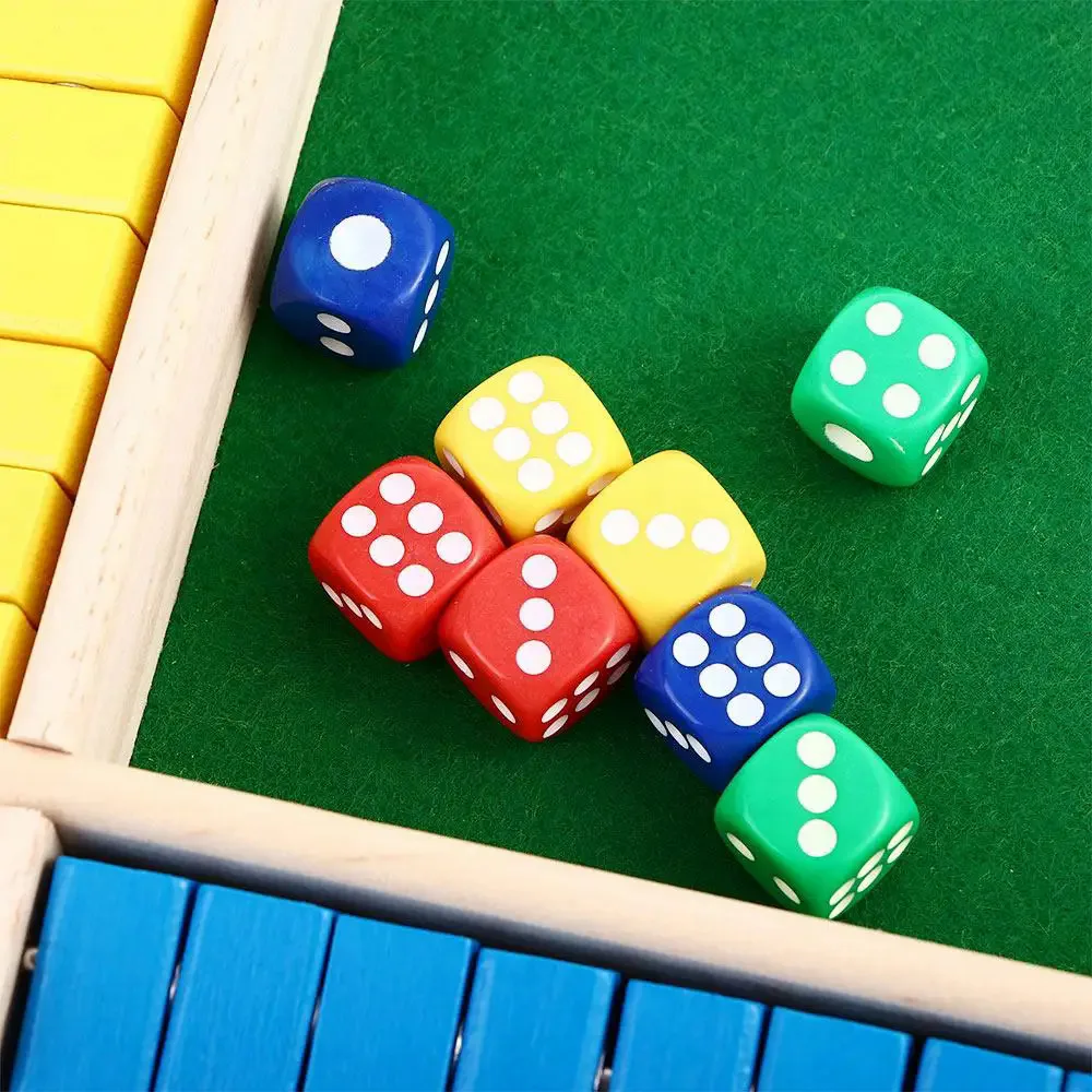 Arithmetik-Würfel, Brettspiel, vierseitig, Flip-Kartenspiele, Box, Würfel, Spielzeug, Holzklappen, Würfel, 4 Spieler, Party, Zahlen, Spiel, Brettspiele