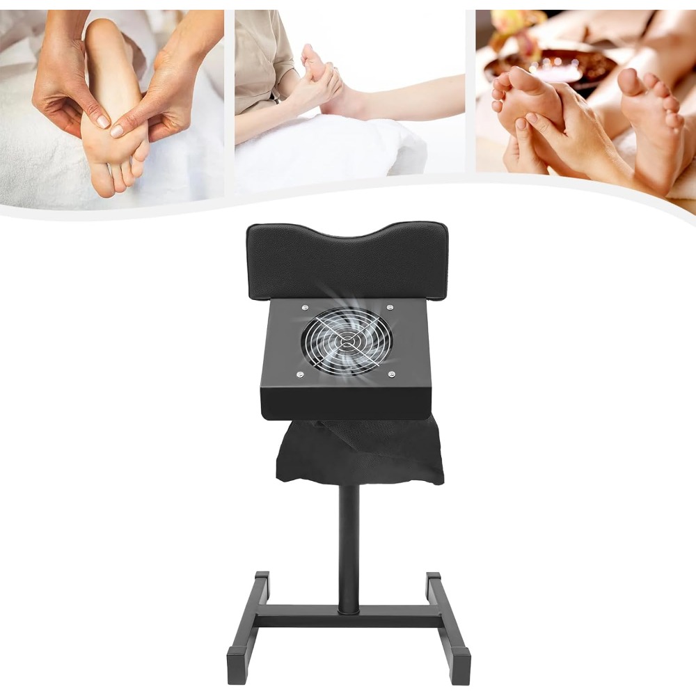Foot Care Chair with Suction Cup Nail Vacuum Cleaner Pedicure Table with Footrest Adjustable Height for Pedicure and Foot Care