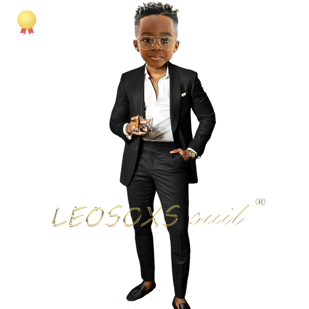 男の子、ショールラペル、結婚式、子供用のクラシックな2ピーススーツ、タキシード、プロムパーティーブレザー、ジャケット、パンツ